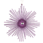 6.5" Plum Glitter Snowflake Burst Shatterproof Ornament Set