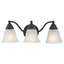 Elegant Oil Burnished Bronze Vanity Light with Alabaster Glass Shades