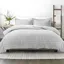 Gray Ultra Soft Microfiber Striped Full/Queen Bedspread Cover Set