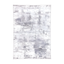 Reversible Distressed Abstract Gray 5' x 7' Synthetic Area Rug