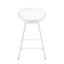 Ellis 25" White Solid Steel Modern Counter Bar Stool