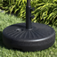 Black Round Fillable Plastic Patio Umbrella Base