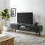 Mid-Century Charcoal 70" TV Console with Tapered Legs