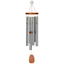 24" Silver and Cherry Finish Ash Wood Wind Chime