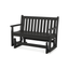 Black 48-Inch Traditional Garden Glider Bench