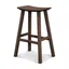 Mahogany Saddle Style Backless Bar Stool