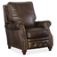 Old Saddle Cocoa Genuine Leather Recliner with Nailhead Trim