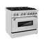 ZLINE 36" Stainless Steel Dual Fuel Range with 6 Burner Cooktop