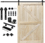 54" x 80" Unfinished Spruce Barn Door with Hardware Kit