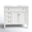 Elegant Park Avenue 40" White Marble Single Bathroom Vanity Set