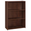 Brown Adjustable Three-Tier Wood Bookcase, 36"