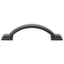 Matte Black Arched Cabinet Pull with Mounting Hardware