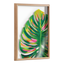 Monstera Plant Framed Glass Print with Natural Polystyrene Frame