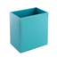 Robin's Egg Blue Lacquered Wood Square Wastebasket