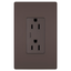 Legrand Dark Bronze Tamper Resistant Duplex Outlet with Wall Plate