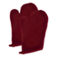 Red Cotton Terry Quilted Oven Mitt Set of 2