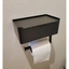 Matte Black Stainless Steel Wall Mounted Toilet Paper Holder with Shelf