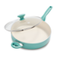 Turquoise 5Qt Aluminum Nonstick Saute Pan with Lid