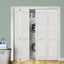 Plantation Wide Louvered Solid Pine Bi-Fold Door in Primed White