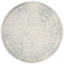 Ivory and Slate Round Hand-knotted Synthetic Area Rug