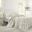 Ivory Twin Cotton Reversible Ruffled Garden Quilt