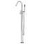 Polished Chrome Freestanding Tub Filler with Hand Shower