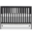 Black 5-in-1 Convertible Crib with Modern Design