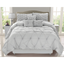 Chateau Full Gray Microfiber Comforter Set