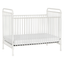 White Iron Toddler Convertible Crib with Vintage Design