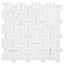 Fabrique Damask White Natural Stone Basketweave Mosaic Tile