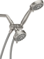 Brushed Nickel Multi-Head Handheld Shower with Pulse Jet