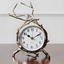 Nickel and Brass Twig Table Clock