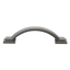 Brushed Pewter 6" Arched Square Cabinet Pull