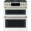 Matte White 30" Smart Double Oven Gas Range with Convection