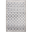 Ivory and Light Grey Geometric 5' x 8' Synthetic Area Rug