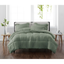 Twin Green Microfiber Reversible Comforter Set