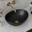 Horizon Matte Black Ceramic Oval Above-Counter Vessel Sink