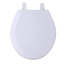 White Round Molded Wood Toilet Seat with Lid