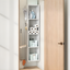 White Wall-Mount Utility Closet Organizer with Adjustable Shelves