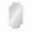 White Scalloped Rectangular Wood Vanity Mirror