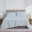 King Light Blue Cotton Deep Pocket Sateen Sheet Set