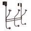 Oil-Rubbed Bronze 3-Hook Over-the-Door Metal Rack