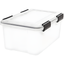 Clear Heavy-Duty Plastic Stackable Storage Box with Lid, 19 qt