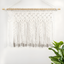 Boho Macrame Neutral Cotton Rod Pocket Window Valance