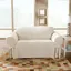 Natural Cotton Duck Box Cushion Loveseat Slipcover