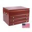 Majestic Cherry Finish 3-Drawer Wooden Jewelry Chest