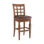 Napa Mahogany Swivel Bar Height Stool with Faux Leather Seat