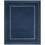 Navy Blue & Ivory Hand-Tufted Wool 8' x 10' Area Rug