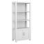 Martha Stewart 68" Gray Wood Shaker Bookcase with Storage Cabinet