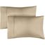 Standard Size Beige Cotton Polyester Pillowcase Set